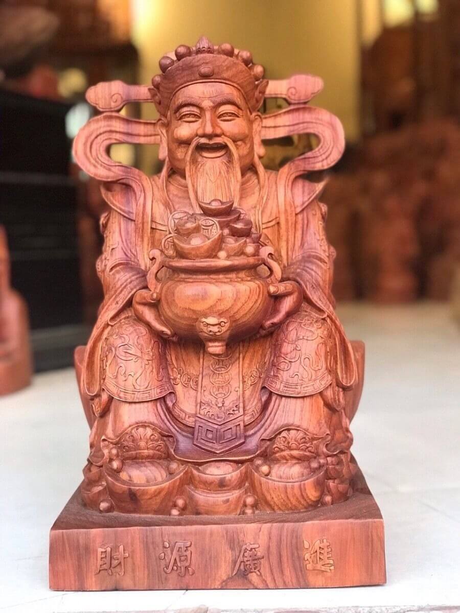 Tượng ông Thần Tài bằng gỗ đẹp
