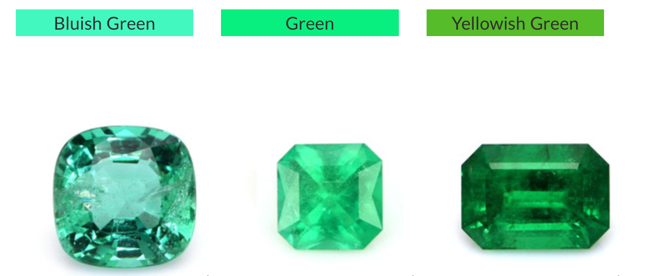 Cac mau sac khac nhau cua emerald