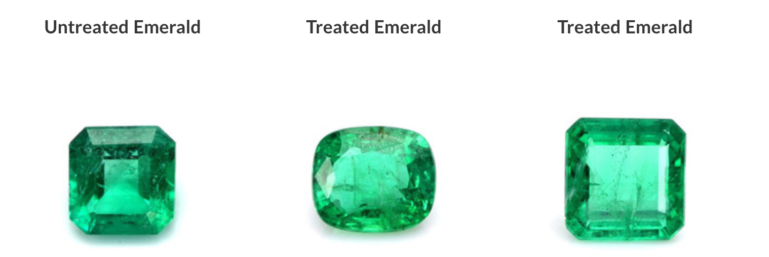 So sanh Emerald xu ly va chua qua xu ly