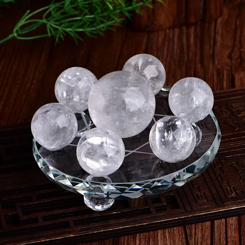 Đĩa thất tinh thạch anh trắng