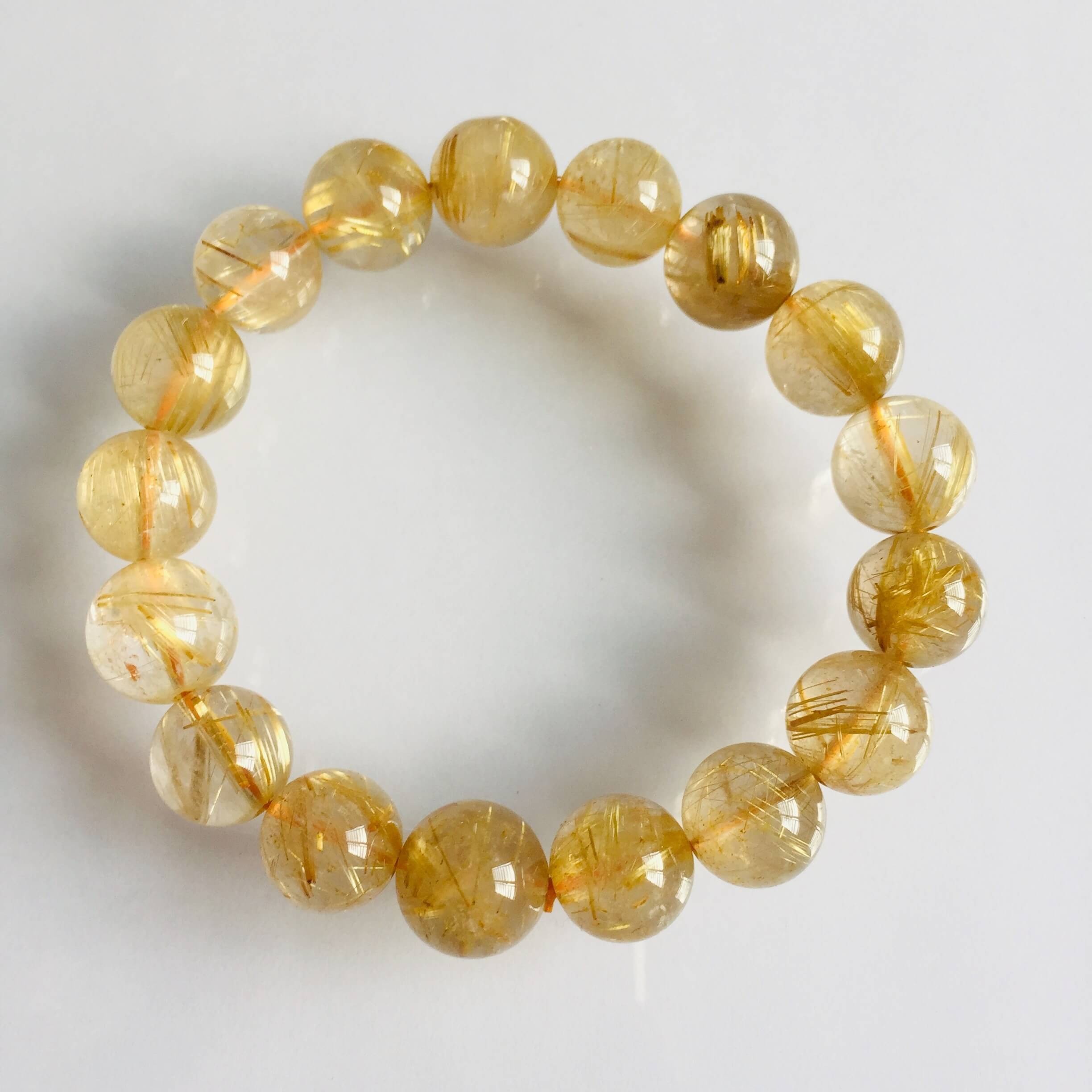 Vòng tay thạch anh tóc vàng thông thường