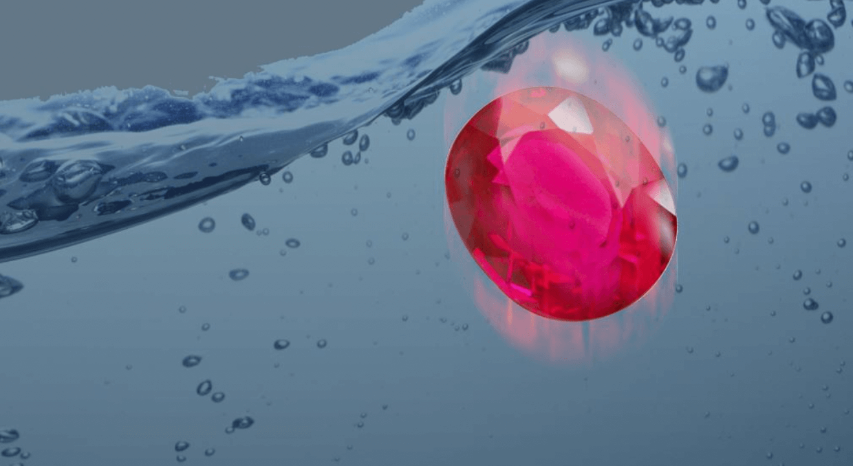 Cách nhận biết đá Ruby thật và giả dựa vào hiện tượng khúc xạ
