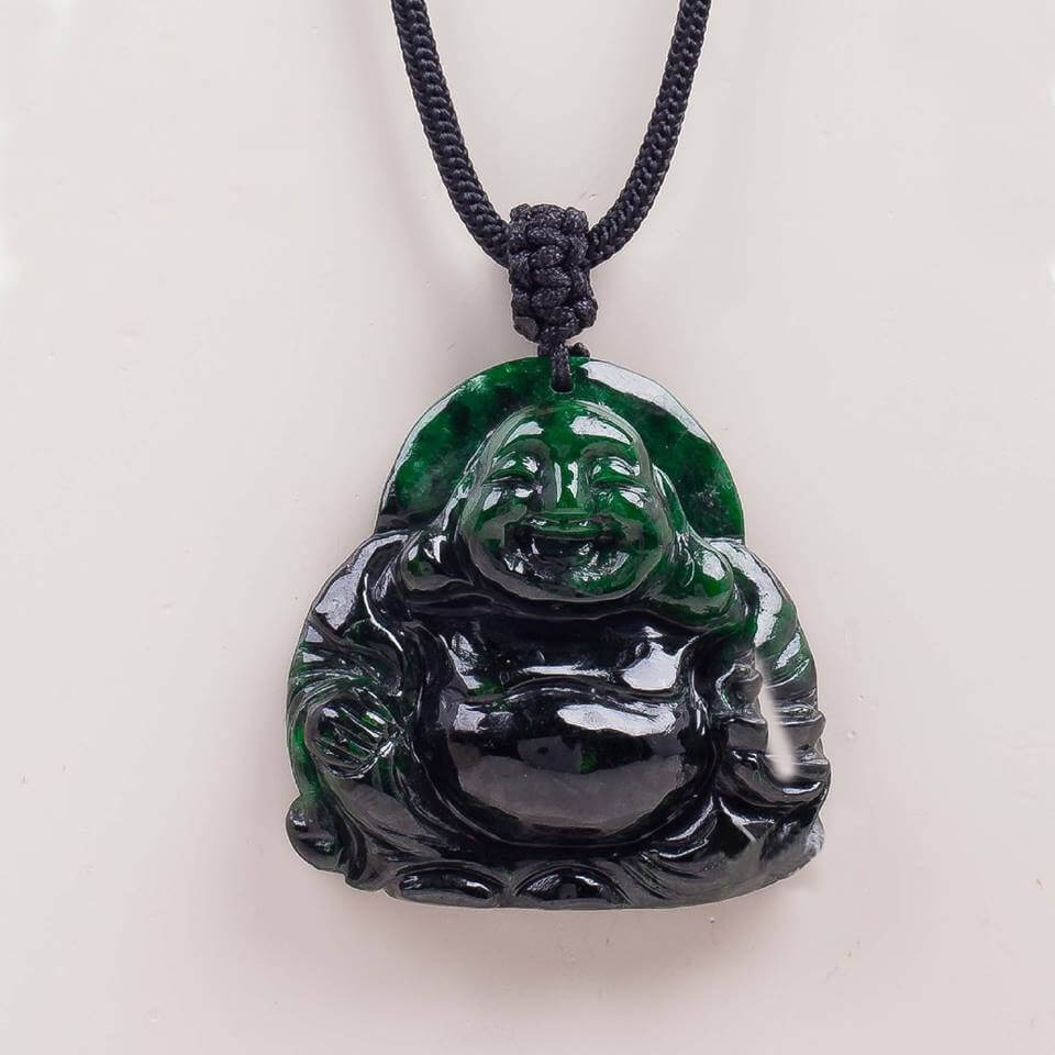 Mệnh Hoả đeo mặt dây chuyền hình gì: Mặt dây chuyền phật Di Lặc xanh