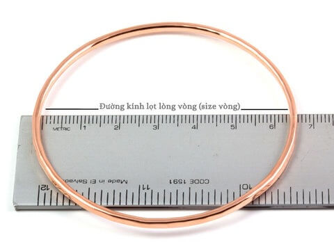 Đo size vòng tay bằng vòng tay sẵn có