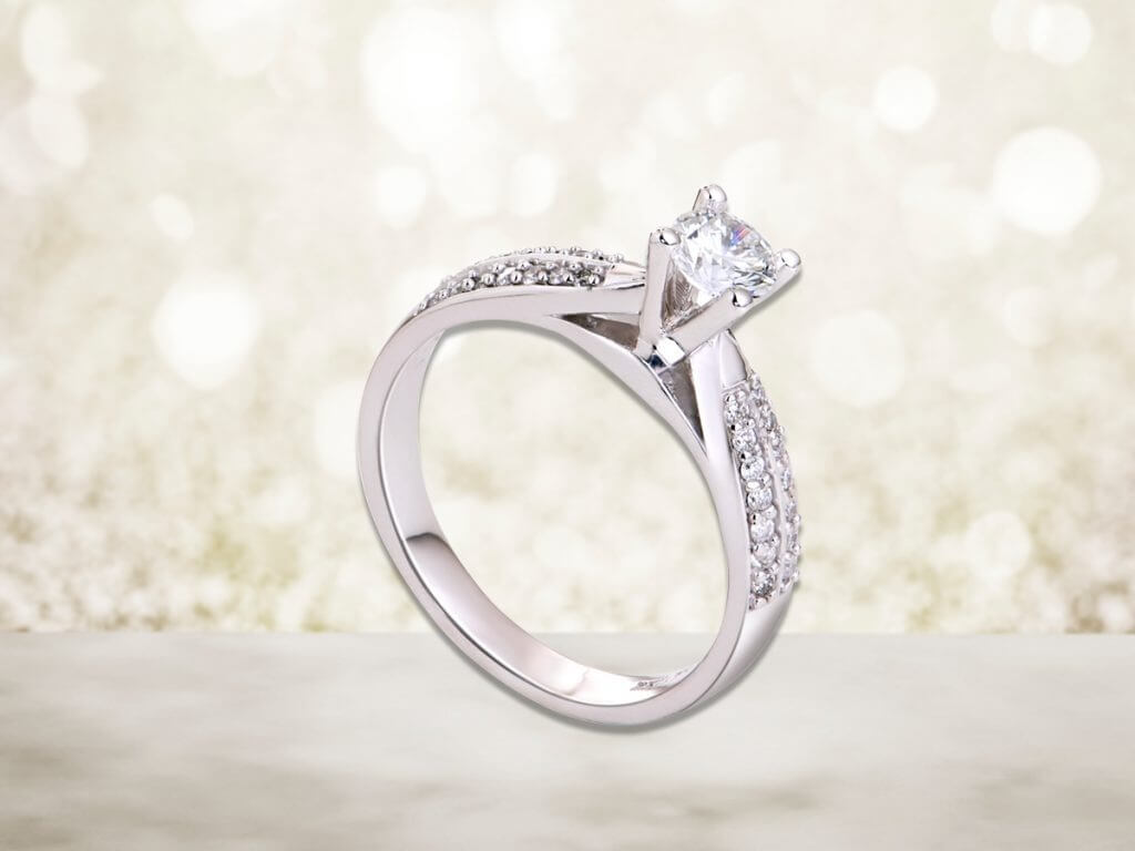 Nhẫn đính hôn kiểu Solitaire