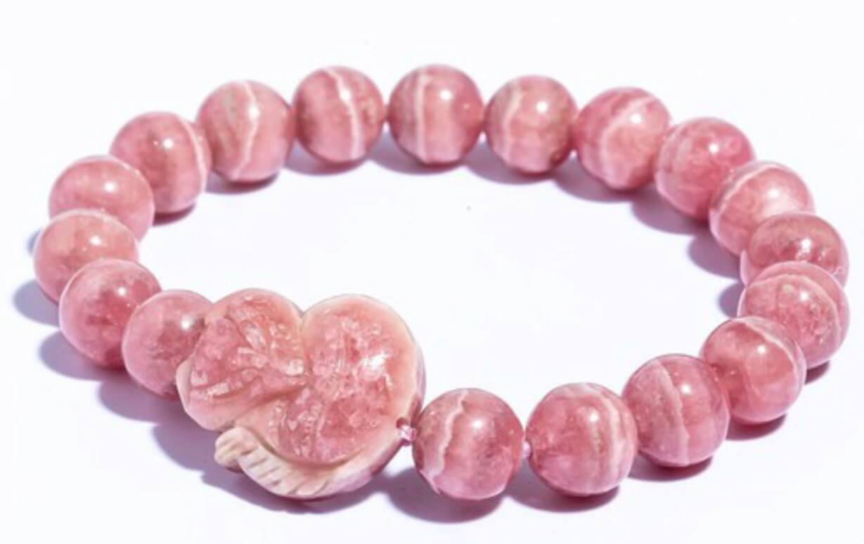 Đá đào hoa Rhodochrosite hồng thanh tú